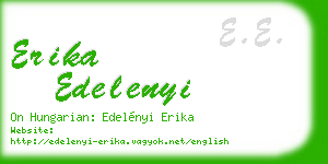 erika edelenyi business card