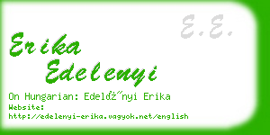 erika edelenyi business card